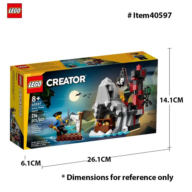 LEGO 40597 Conjunto de construção GWP da Ilha Pirata assustadora comemora o Halloween – Este LEGO ®   Brinquedo criador para crianças 214PCS