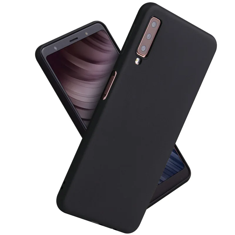 For Samsung Galaxy A7 2018 Case Bumper Soft Matte Silicone Coque For Back Cover Samsung A7 2018 A750 A750F Case