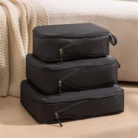 3pcs/Set Oxford Fabric Clothes Compression Storage Bag Travel Clothes Shoes Storage Pouch Portable Luggage Bag Travel Essentials