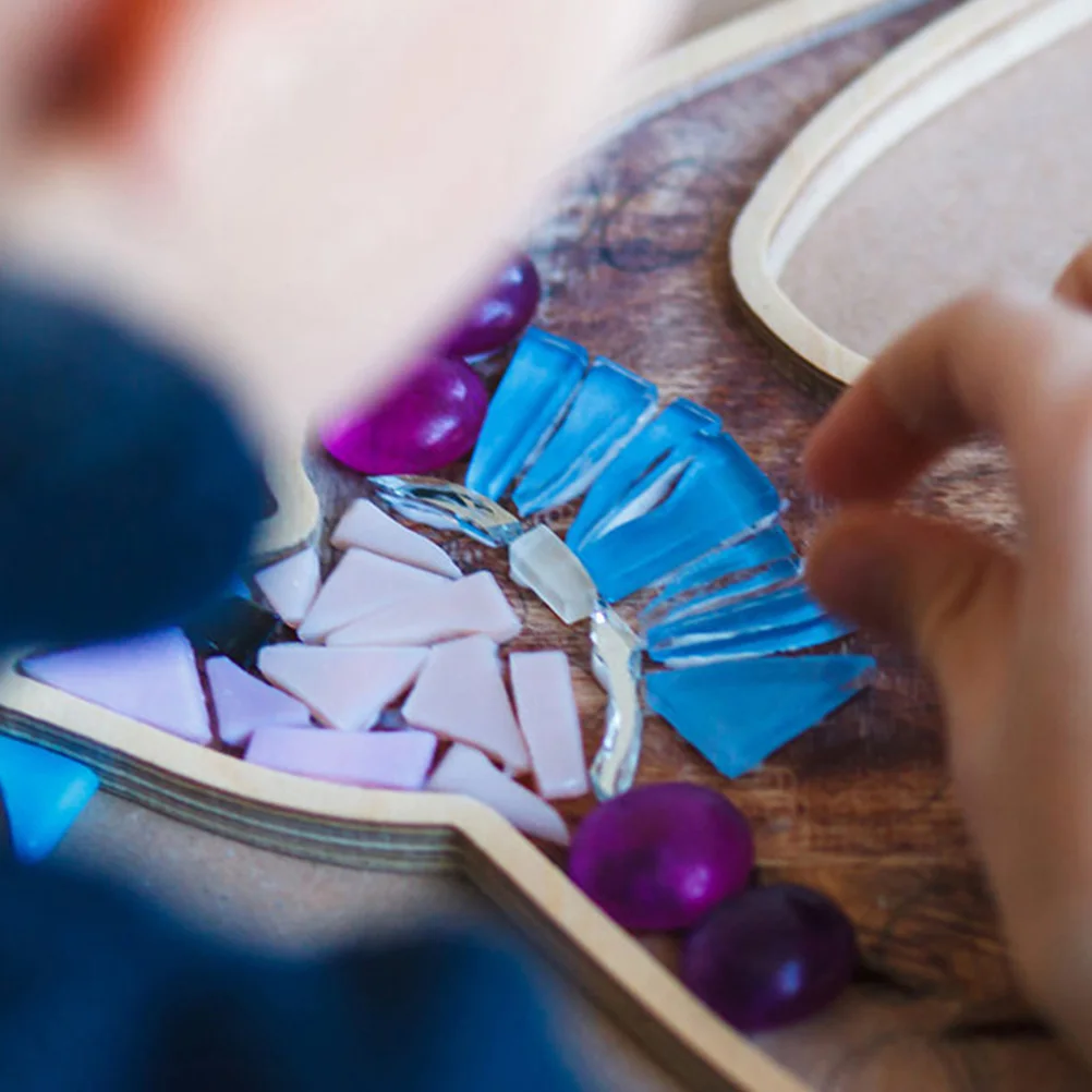 

2 Packs Tiles Crystal Strips Rectangle Mirror Gems for Crafts Decor Wall Art Mixed Color Tiles Mixed Color