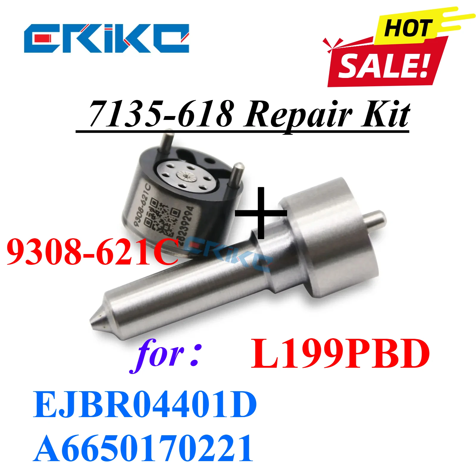 A6650170221 EJBR04401D 6650170221 Repair Kits 7135-618 NOZZLE L199PBD L199PB VALVE 9308-621C for Ssangyong EJB R04401D Euro 4