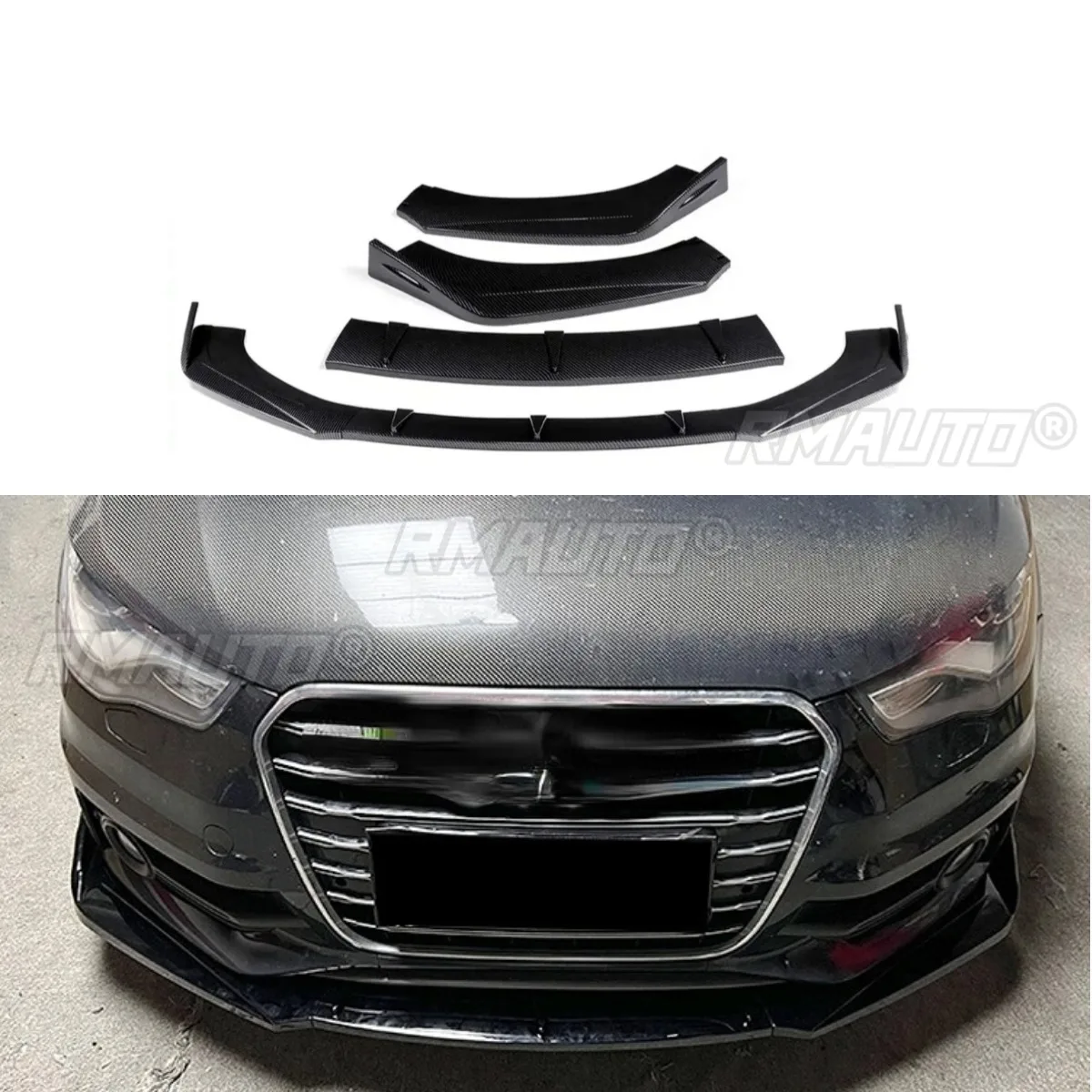 Para Audi A1 alerón difusor divisor de labio de parachoques delantero de coche para Audi A1 2011-2019 cubierta protectora de parachoques delantal accesorios de coche