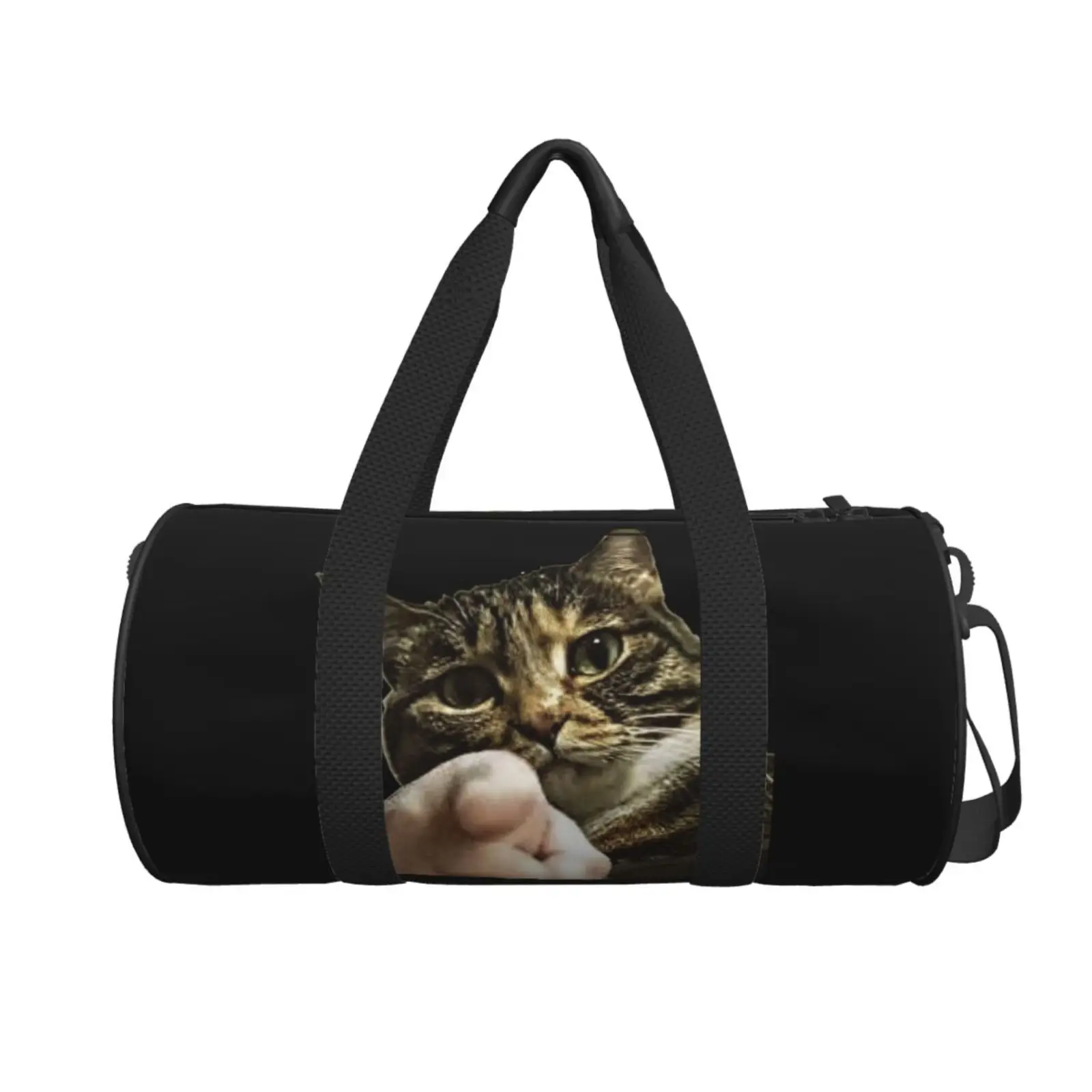 

Cat Cute Print Round Large Capacity Travel Duffel Bag Handheld Travel Bag, Lightweight Storage Luggage Bag Carry on Luggage