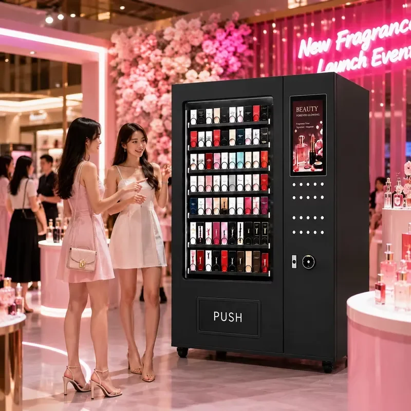 Luxury Beauty Vending Machine for Perfume Makeup Cosmetic Retail Kiosk Smart Self Service 21.5 Inch Touch Screen Payment