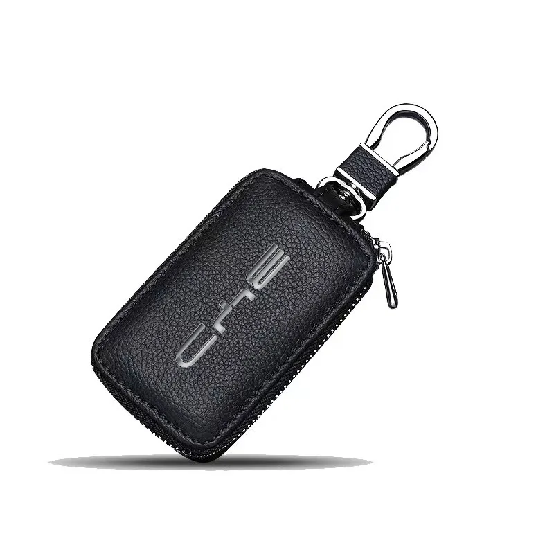 Leather Car Key Case Keychain Zipper Key Case Bag for BYD Tang F3 E6 Atto Yuan Plus Song  Key Cover Protector Auto Accessories