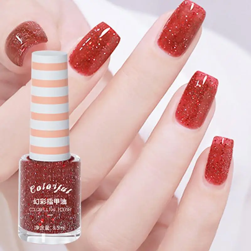 

Блестящий гель-лак для ногтей с блестками, полуперманентный замачиваемый УФ-гель, блестящий лак для ногтей, блестящий гель, маникюр «сделай сам»