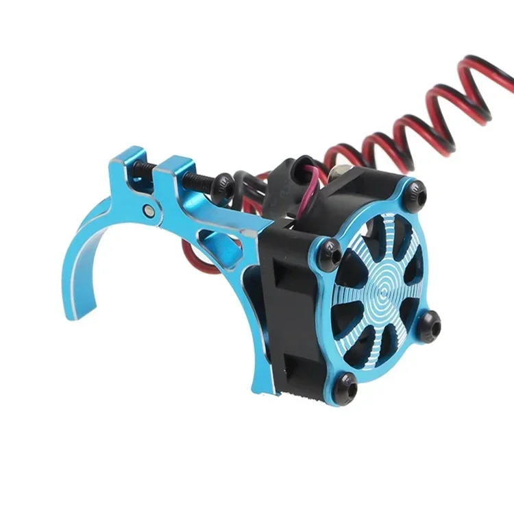 熱センサー付きヒートシンク冷却ファン,scx10,traxxas,trx4,tamiya,540, 550, 3650, 3660, 1/8, 1:10