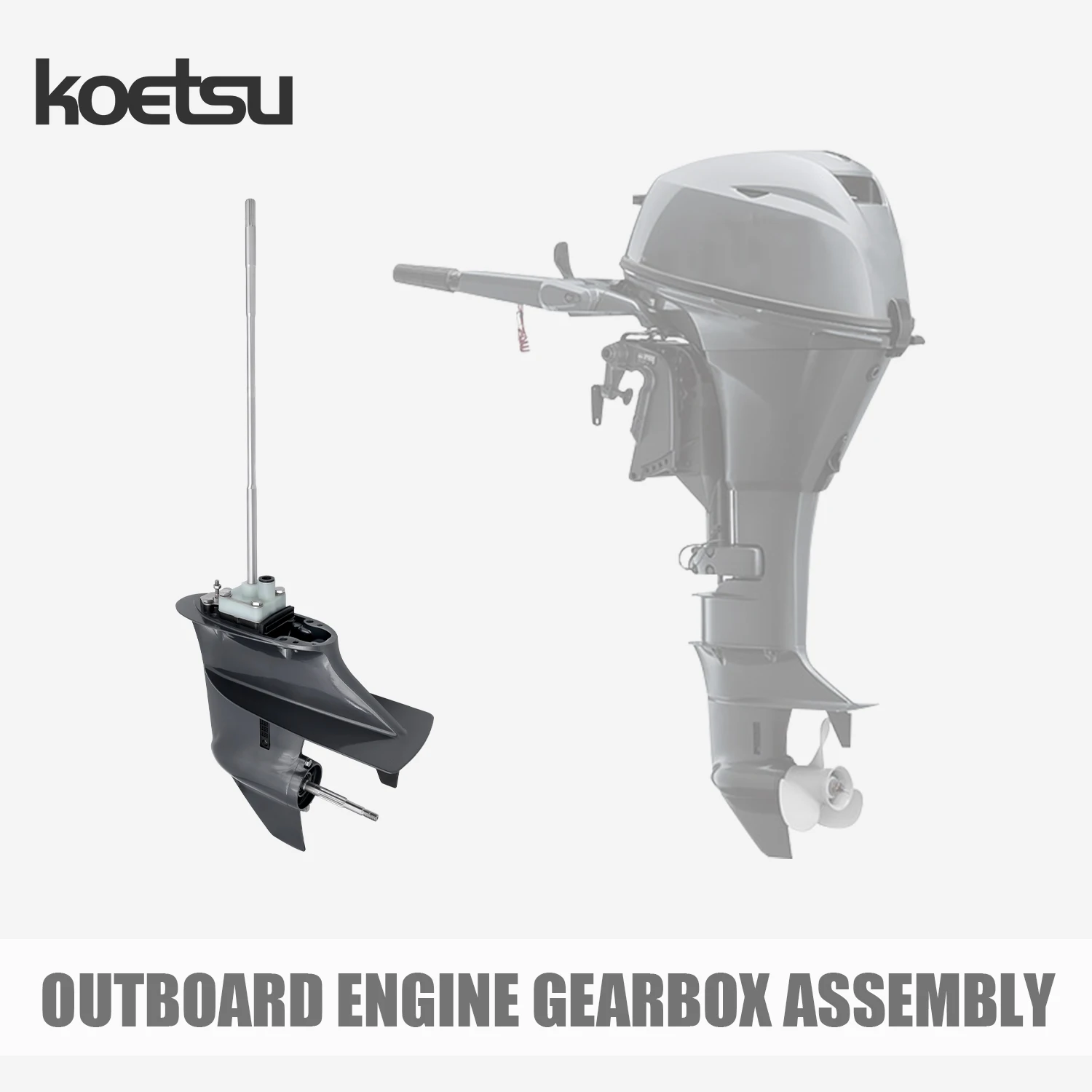 Koetsu Outboard Engine Gearbox Assembly Suitable For Yamaha 4-stroke 20 HP Underwater Housing Components 6AH-45300-01-8D Long
