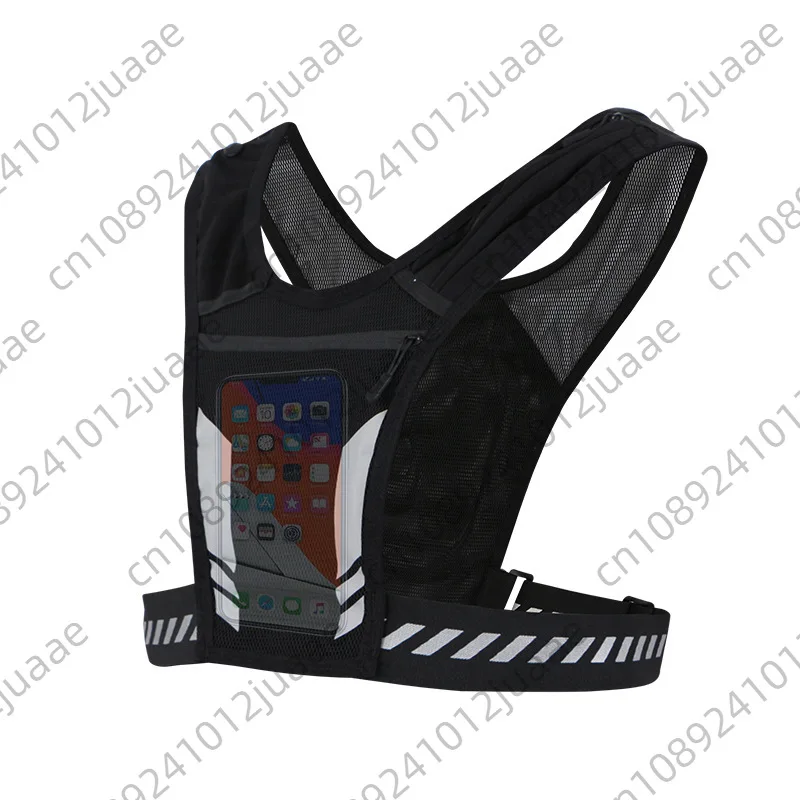 Running Vest Reflective Running Breathable Vest With Phone Holder Bag For Men And Women High Visibility Reflective Strip