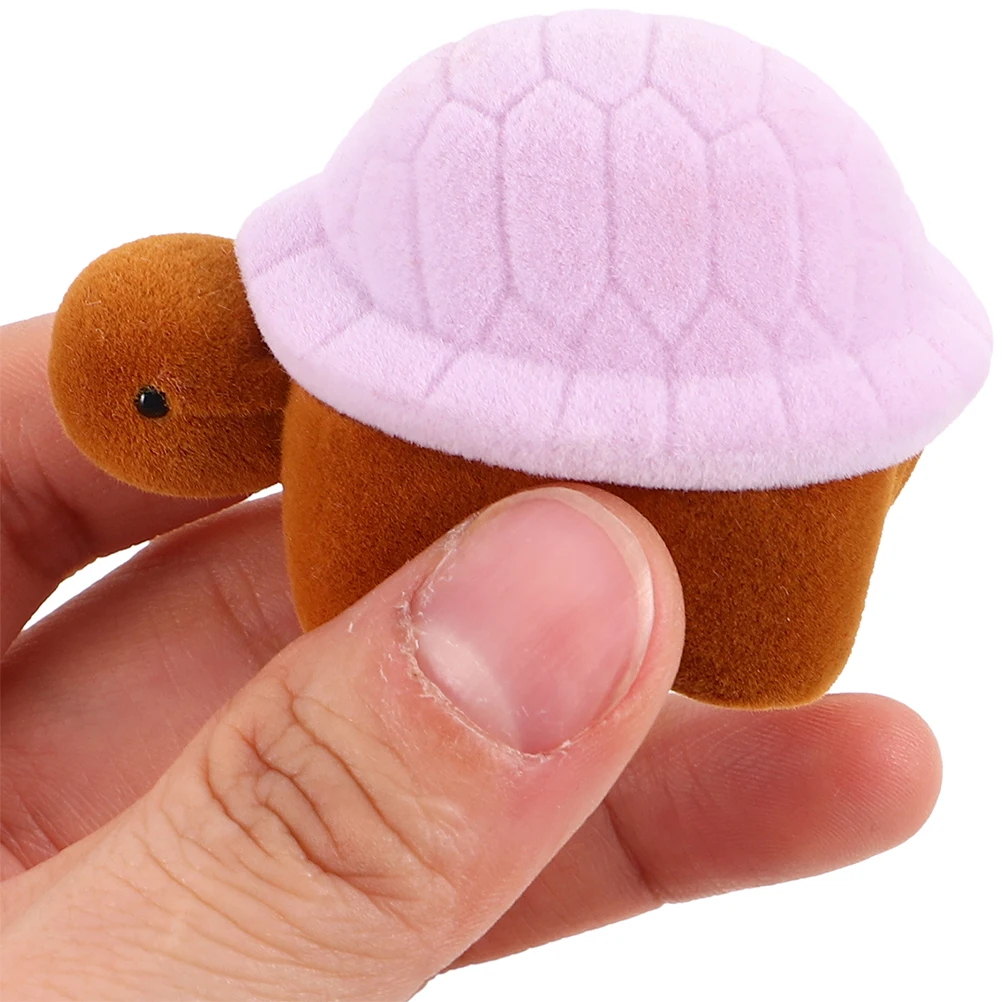 

2pcs Turtle Jewelry Box Earring Organizer Soft Travel Storage Case Elegant Unique Design Trinket Sea Decor Jewelry Accessories
