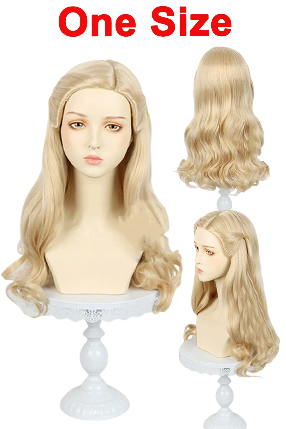 Peluca rubia de Cosplay de bruja Glinda, película 2024, bruja malvada, conjunto de pelo para mujer y niña, fiesta de Halloween, Carnaval, uniforme de juego de rol, accesorio