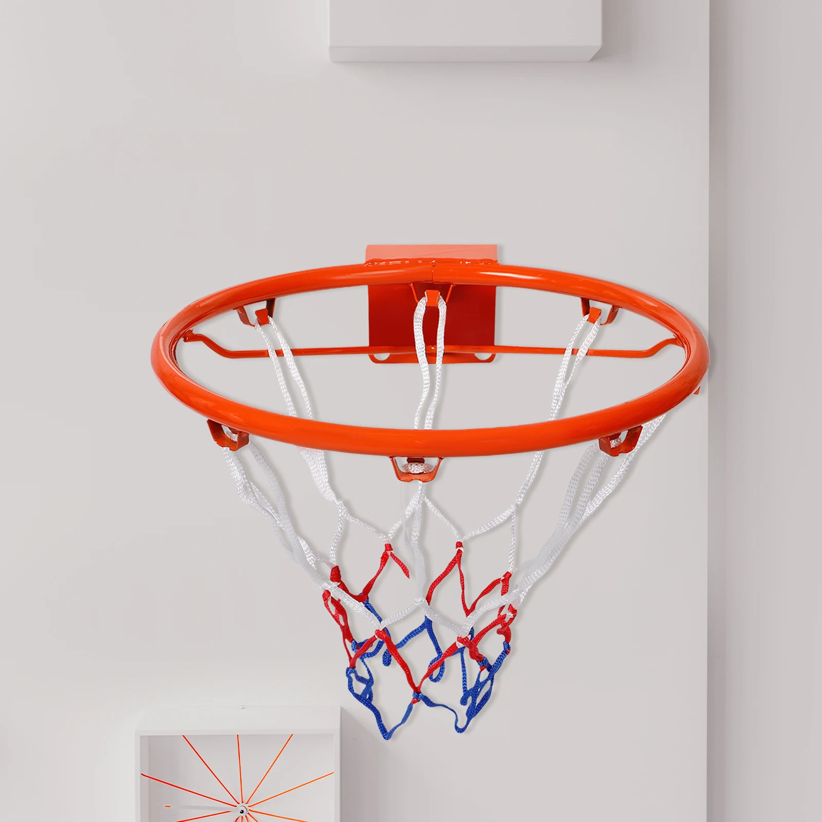 

Basketball Hoop Indoor Outdoor No Drilling Installation Iron Hollow Lightweight Training Rim Net Youth Kids