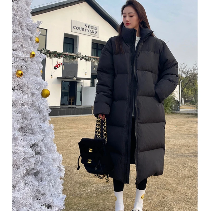 Winter Women Clothing Long Cotton Coat Warm Thick Oversized Puffer Jacket Windproof Cotton-padded Jacket Outdoor Snowwear New