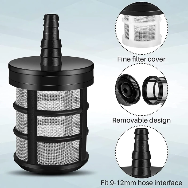 Gartensedimentfilter, Saugschlauchfilter, Wasserpumpensieb, selbstansaugender Rohrfilter, Wasserpumpen-Saugfilter