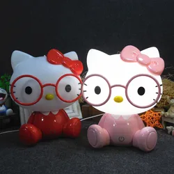 Sanrio Hello Kitty Night Light Touch Night Light Desk Lamp Bedroom Bedside Lights Eye Protection  Baby Sleep Energy Saving Lamps