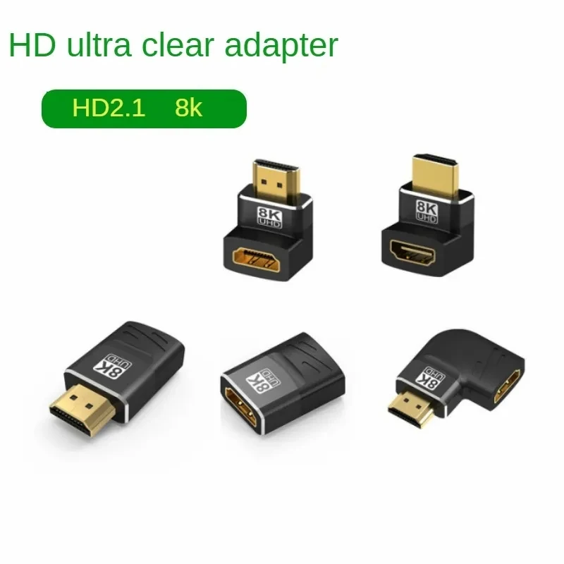 HDMI 2.1 Adapter Converter 90 270 Degree Right Angle Arc HDMI 8K@60Hz Male to Female Coupler HDMI Cable Connector for PC Laptop