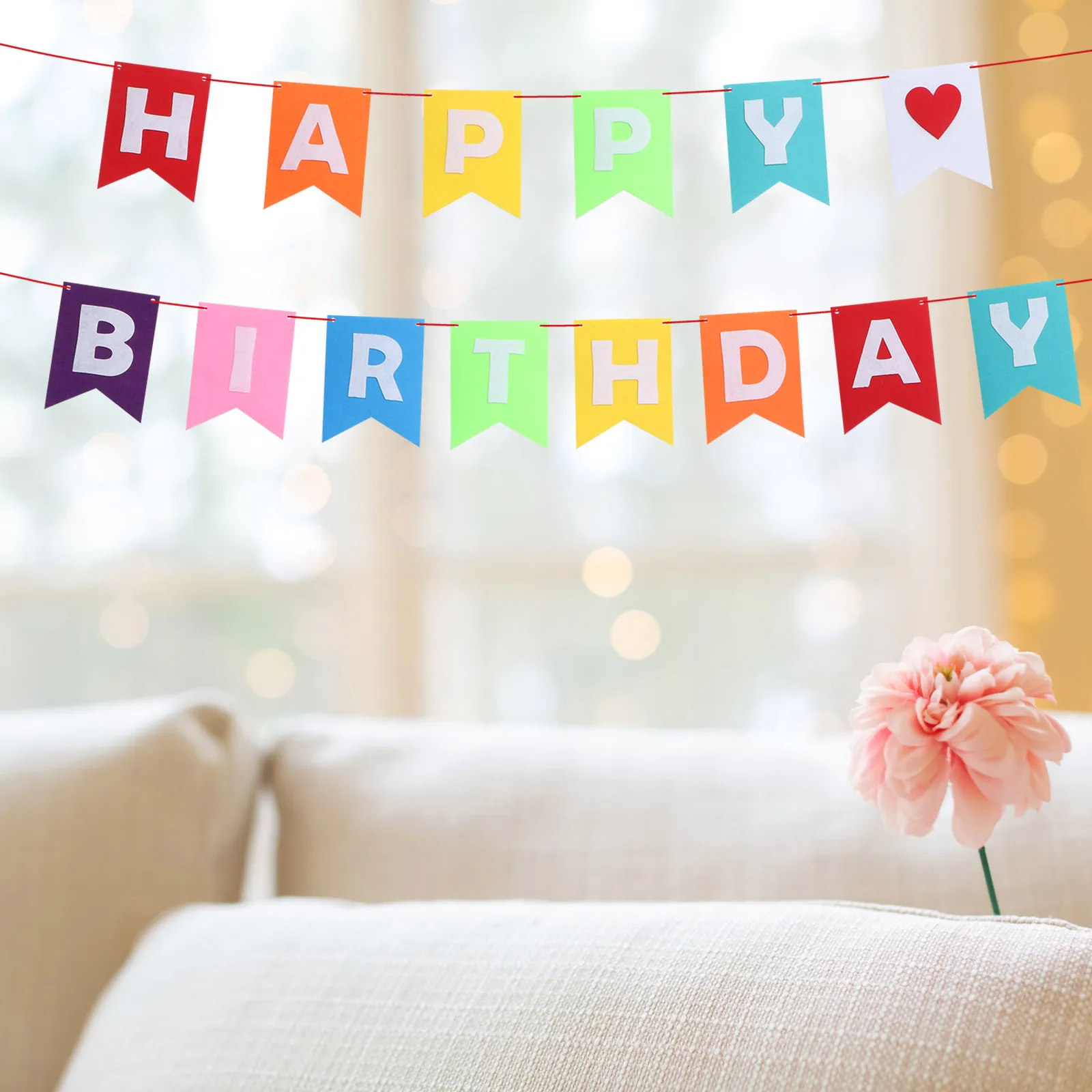 

Happy Birthday Banner Flag Decoration Party Decorations The Colorful Sign Banners