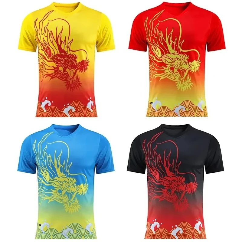 Team Table Tennis T-shirt, Quick Drying Gym Fitness Training Shirt, Sports Running T-shirt