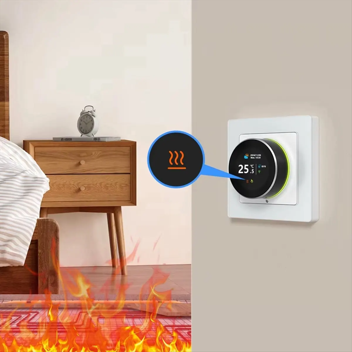 【Smart Accessories】 Tuya WiFi Smart Knob Thermostat Water Gas Boiler Temperature Controller for Water/Gas Boiler 3A