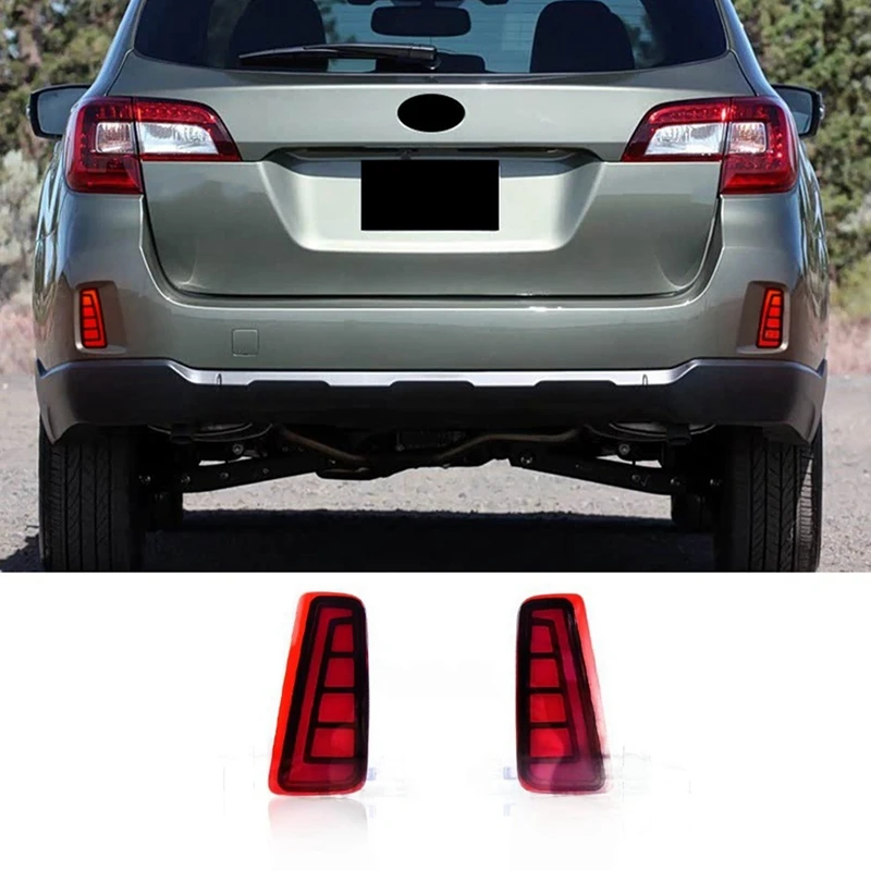 Super Sale 1 Pair Dynamic LED Rear Bumper Light US Version Brake, Fog, Turn Signal Light for Subaru Outback 2015-2020