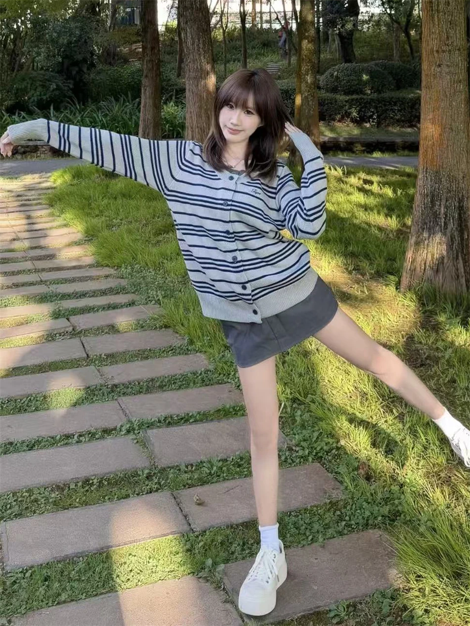 الكورية Sle فضفاضة المرأة سترة مشغولة من الصوف لينة شريط سترة ملابس خارجية الخريف الشتاء جديد وصول التخسيس طويلة Sve جولة...