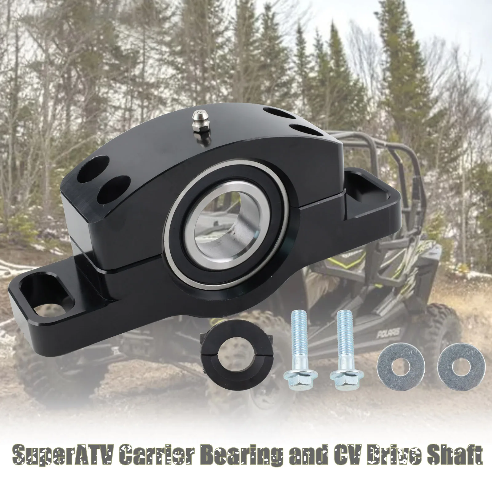 ATV Heavy Duty Billet Aluminum Carrier Bearing Bearing Compatible with 2014-2021 Polaris Ranger 570 XP 1000 RZR XP 900 1000