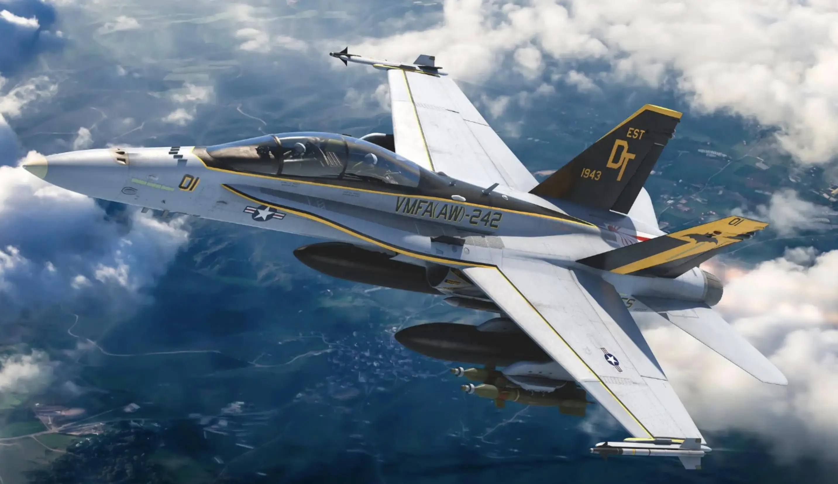 الحركية K48121 1/48 مقياس F/A-18D VMFA-242 `الخفافيش وداع ` أطقم منمذجة