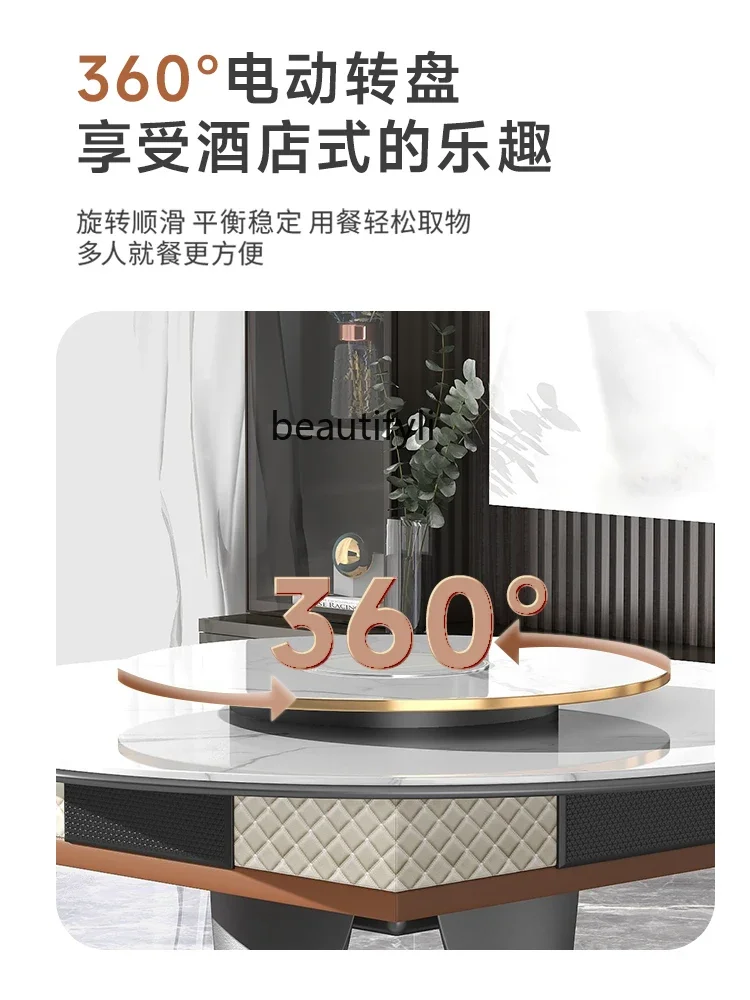 FG11Mahjong machine Automatic household dining table with induction cooker Mahjong table Dual-purpose rotating countertop