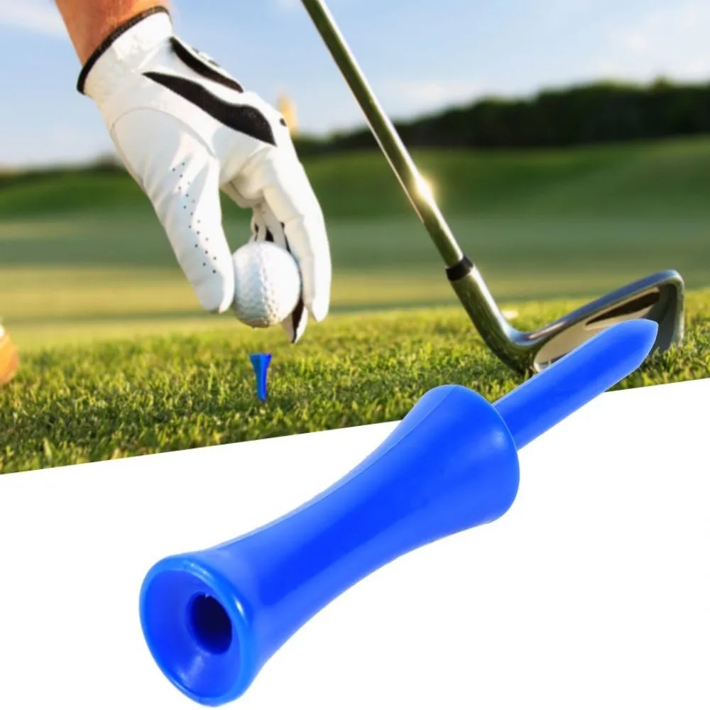 100pcs 68mm Length Step Down Golf Tees 2.5 Inches Height 1 1/4 Inch Size Unbreakable Plastic Tees 100 Pack Count Bright Colored