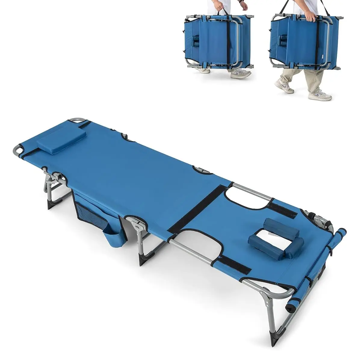 

Шезлонг для загара, складное уличное пляжное кресло с вырезами для лица и рук, ремнем для переноски, подушкой, боковым карманом, на заказ