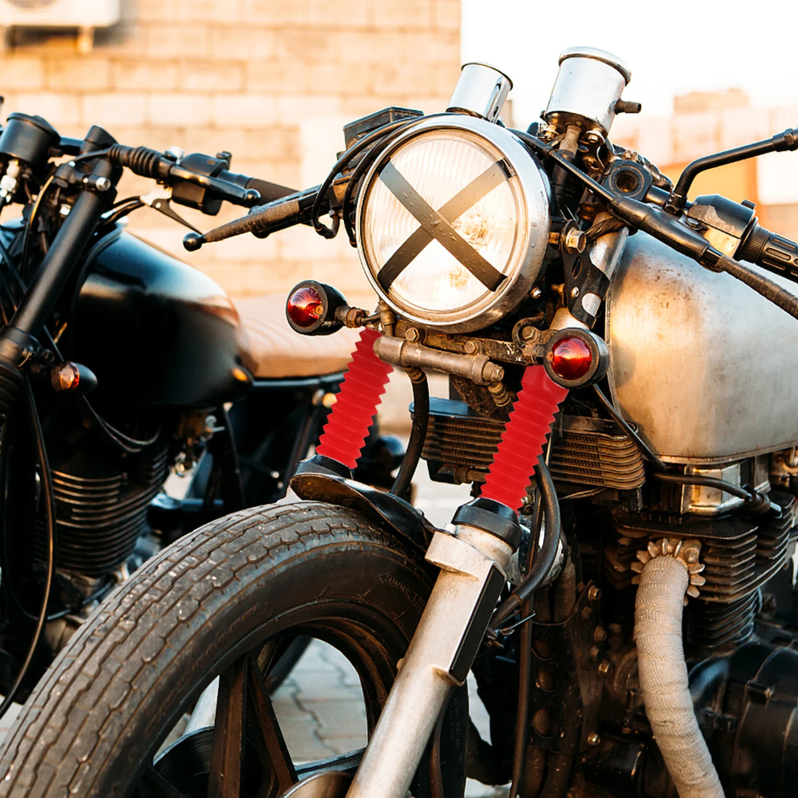 

1 Pair Motorcycle Front Fork Covers Rubber Waterproof Dust Protection Gaiters For Dirt Bike Shock Absorber Guards Fork Saver