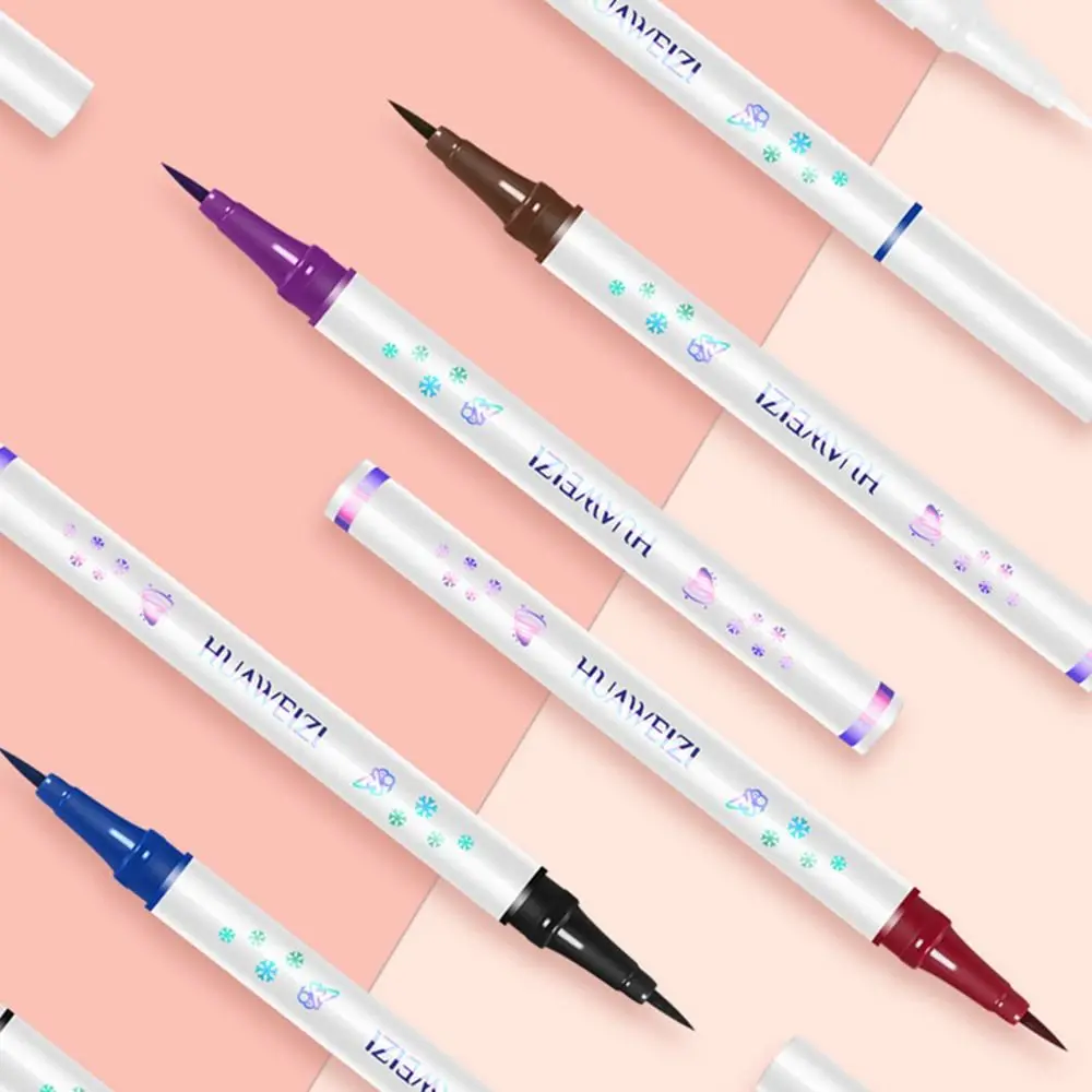 Rosto desenho coreano colorido fosco delineador natural colorido caneta delineador líquido caneta delineador lápis ferramenta de maquiagem dos olhos