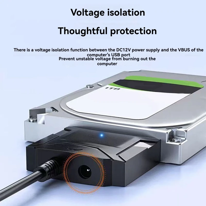 to USB 3.0 Adapter Cable Adapter USB 3.0 to External Hard Drive Converter for 2.5" 3.5" HDD SSD view 4