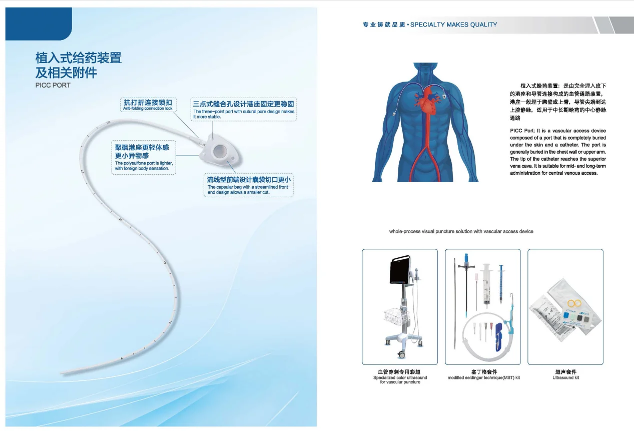 Hot Sale Medial Implantable Port Chemo Port Port-a-Cath  with Best Price