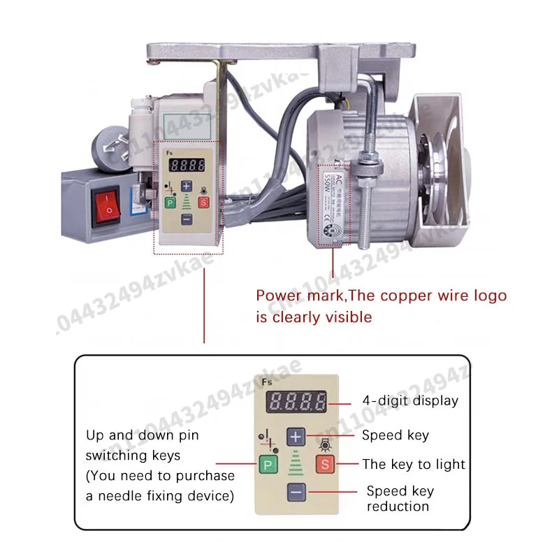 220V Flat Car Double Needle Machine Edge Copy550WIndustrial Brushless Servo Silent Sewing Machine Energy-SavingMotor