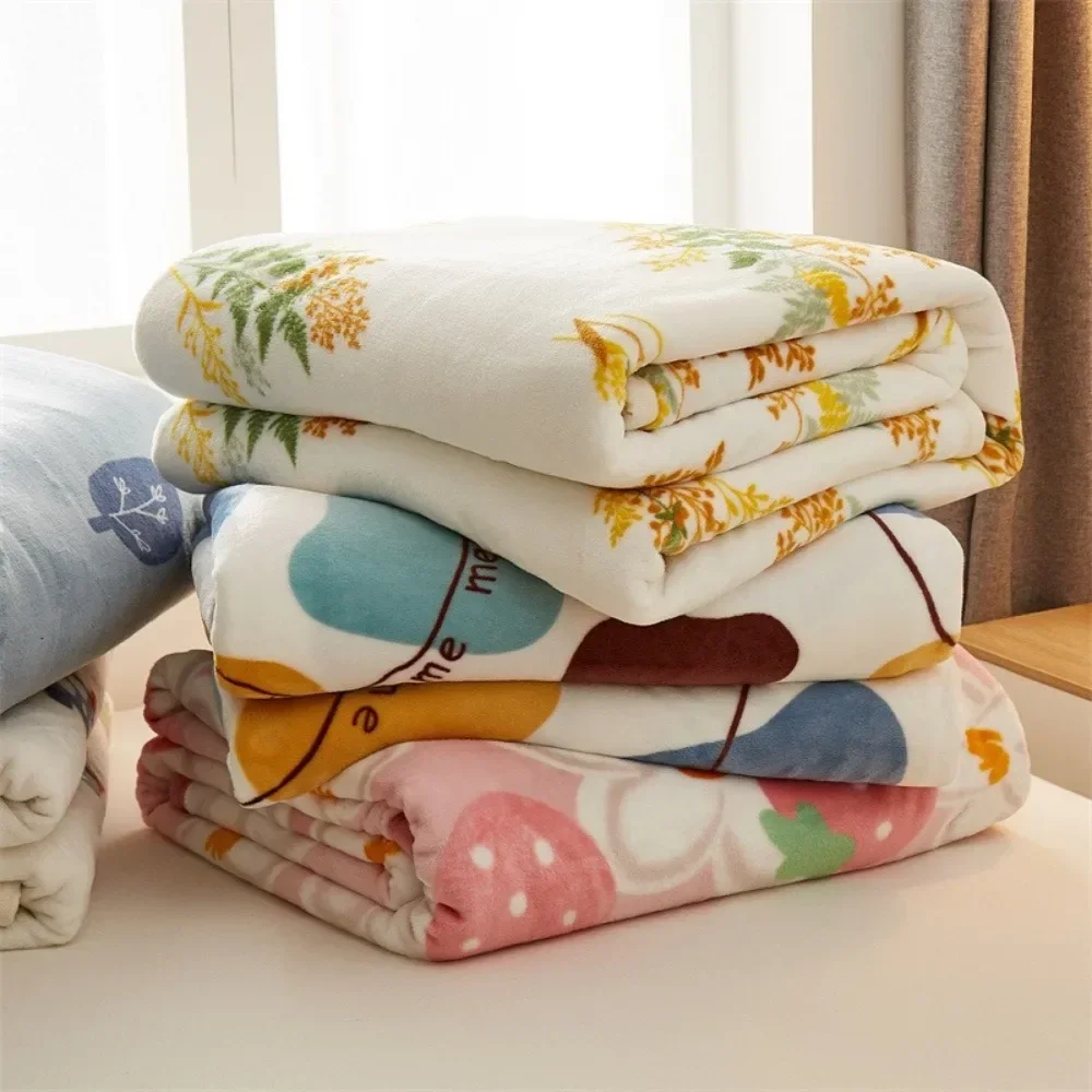 1pc High Weight Multifunctional Milk Velvet Printed Blanket Cover Blanket Cross-border Pillowcase Kit Air Conditioning Blanket