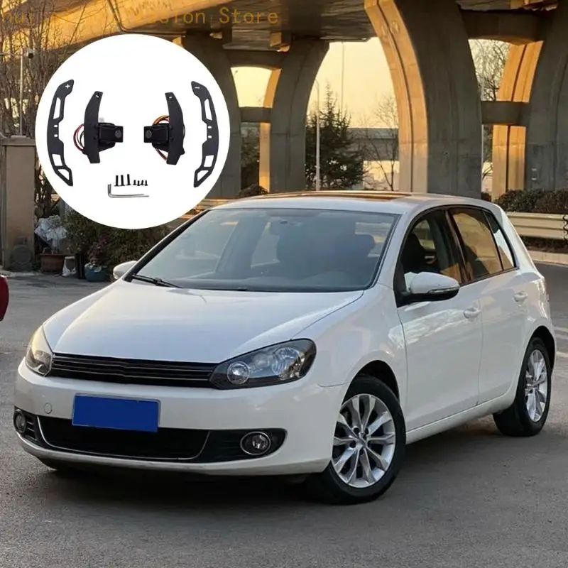 Anti-Rutsch-Paddle-Shifter-Erweiterungen aus Metall mit schneller Reaktion für Golf 6 MK5 MK6 H8WE – Detail 9