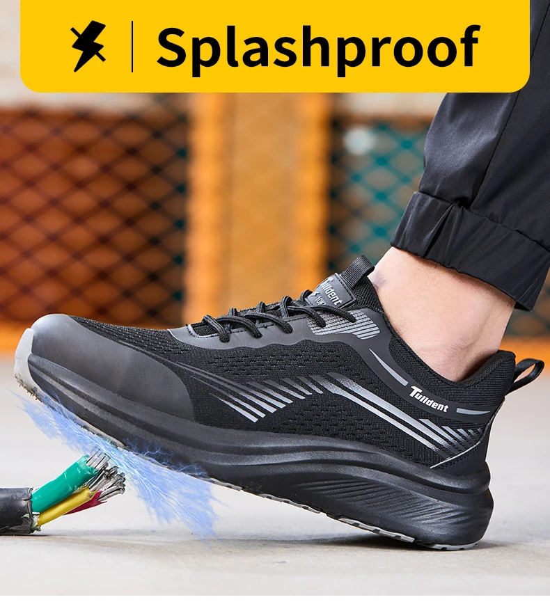 Sicherheitsschuhe, Arbeitsschuhe mit Schutz gegen Quetschungen und Durchstiche, Isolierte Schuhe, Leichte und Modische Schutzstiefel – Detail 9