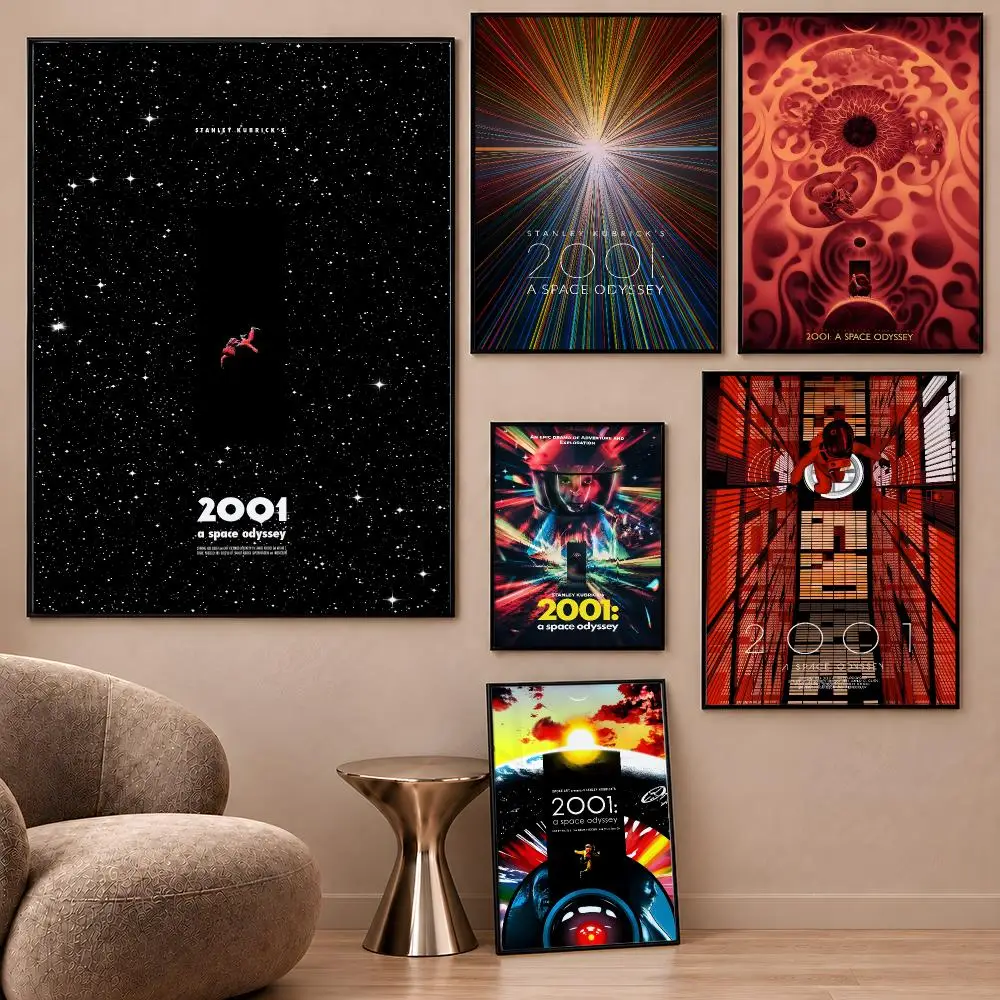 Movie 2001 A Space Odyssey HAL 9000 Poster Aesthetic Wall Art Poster HD Waterproof PP Self Adhesive Bedroom Dorm Room Decor
