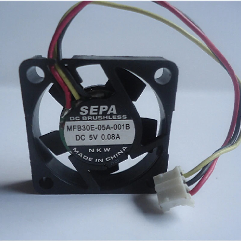 

1 шт. SEPA MFB30E-05A-001B 5 В 0,08 А 3007 30x30x7 мм 3-проводной квадратный вентилятор охлаждения