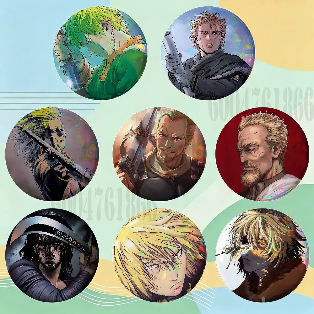 V-Vinland Saga Badges 25 32 44 58 75 mm Round Customizable Wholesale Fan goods Self-made fan freebies