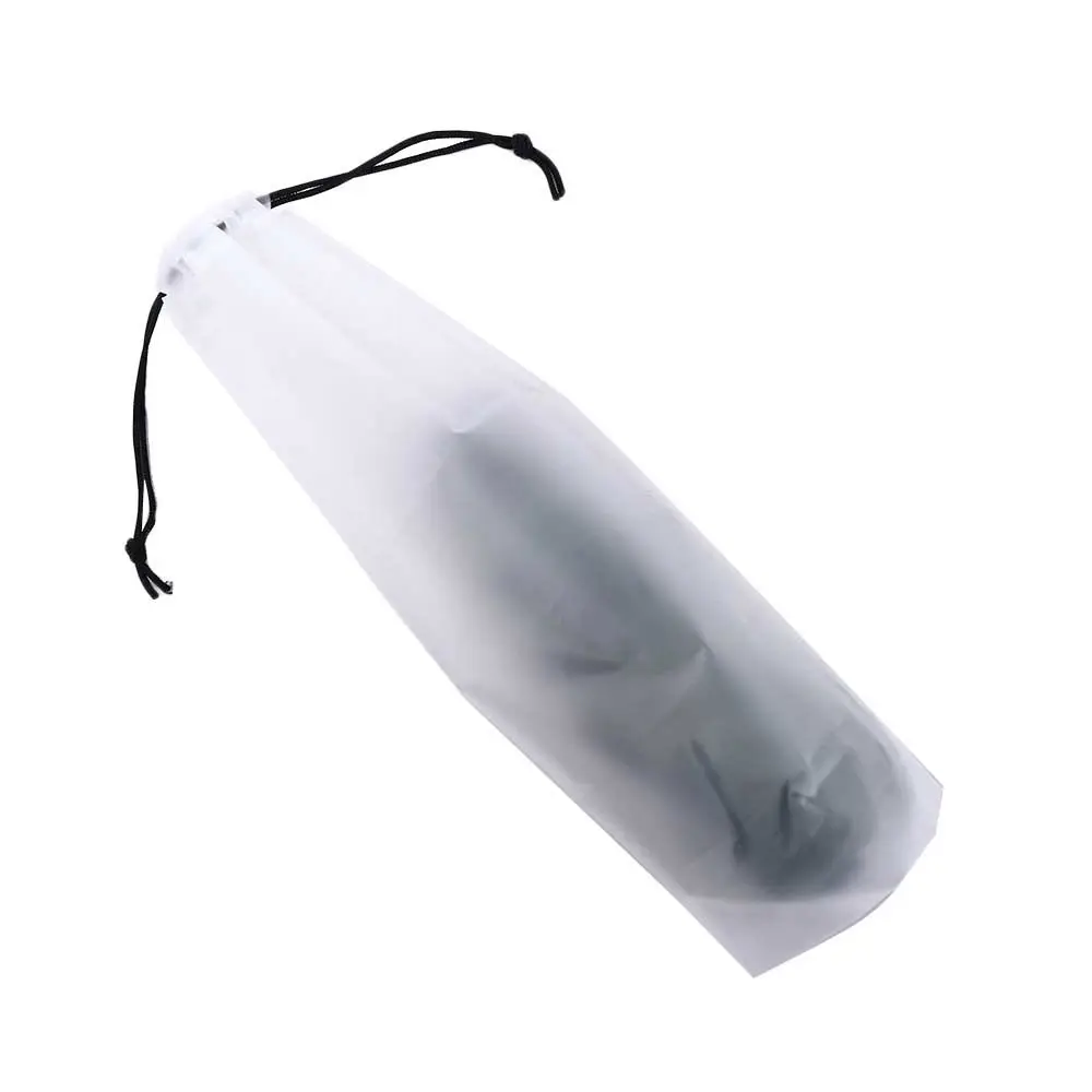 Matte Translucent Plastic Bag Umbrella Storage Bag Reusable Portable Umbrella Drawstring Storage Cover Home Storage Organizer