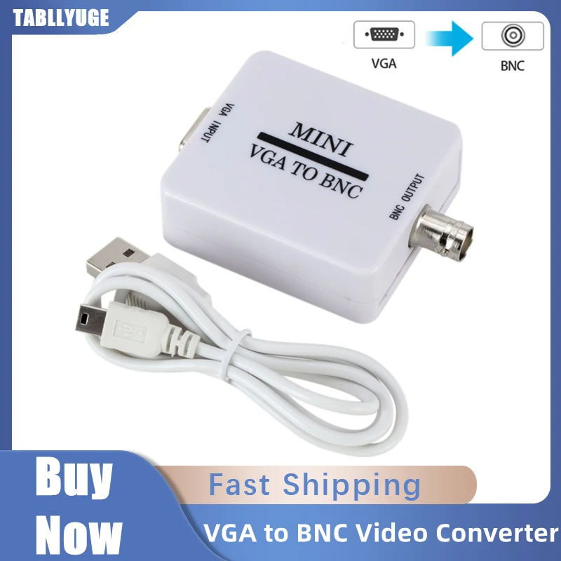 

Mini HD VGA to BNC Video Converter Convertor Box Composite VGA to BNC Adapter Conversor Digital Switcher Box For HDTV Monitor