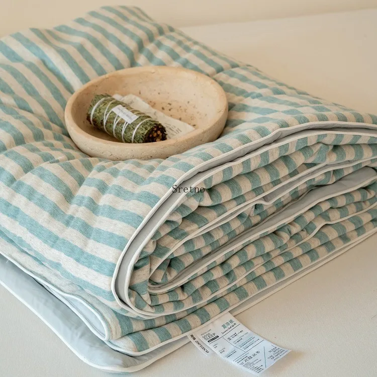 Cotton Knitted Air Conditioning Quilt, Thin Summer Cool Quilt, Skin-friendly and Soft Comforters Summer Blanket 200*230cm