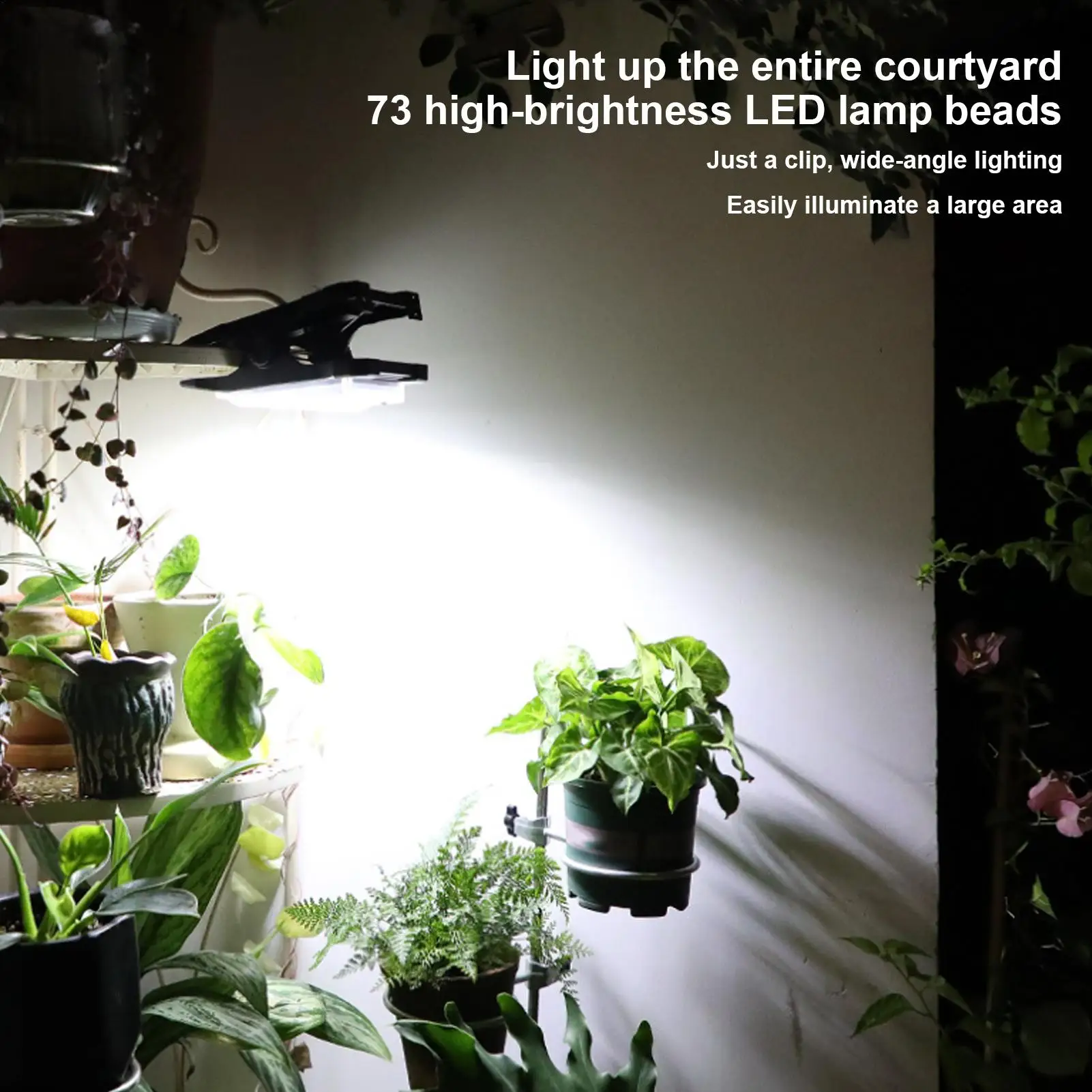 أضواء حديقة تعمل بالطاقة الشمسية 1200 Mah بطارية محس حركة مشبك مقاوم للماء على أضواء الحركة الشمسية في الهواء الطلق للممر الفناء الخلفي #2