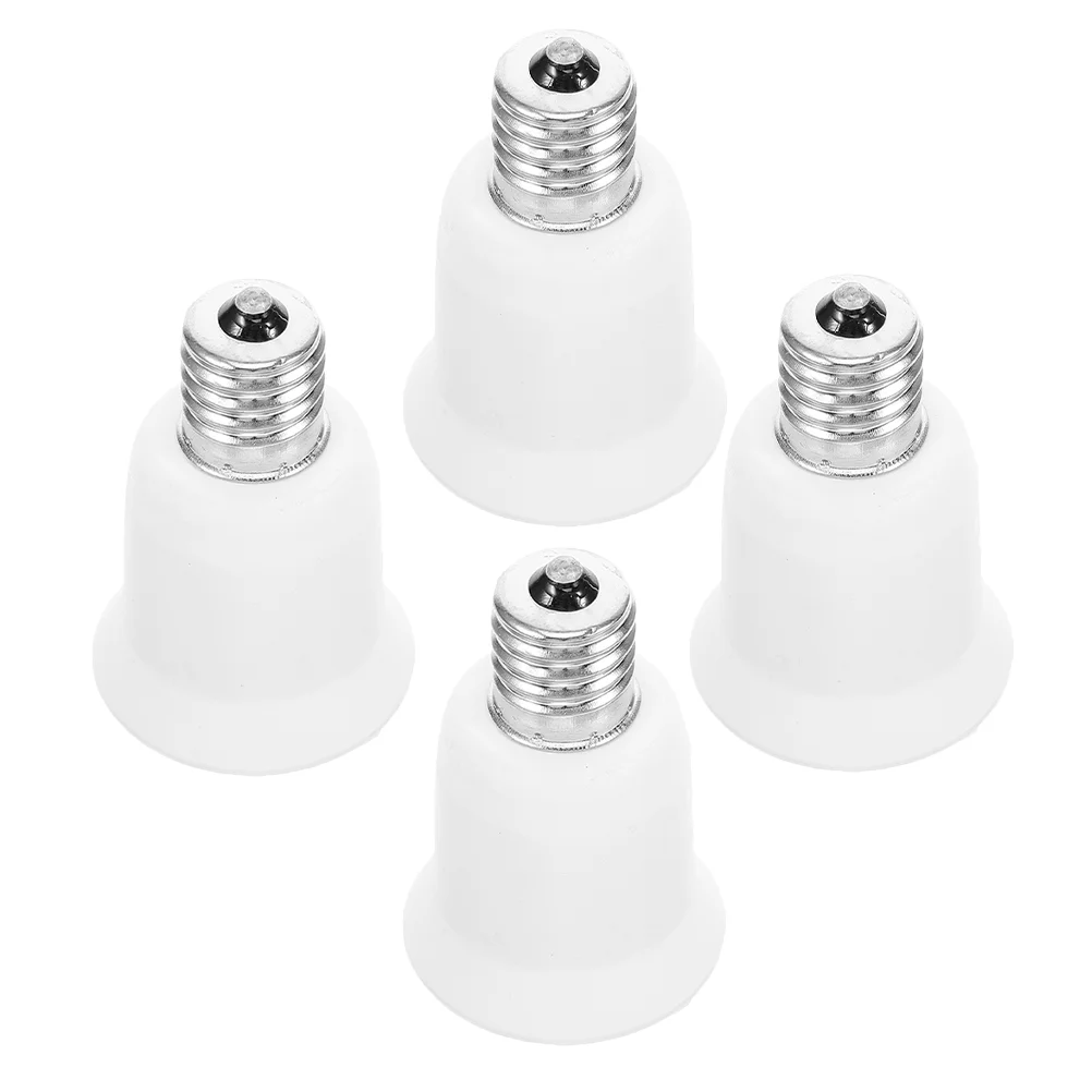 4 Pcs E17 To E27 Bulb Adapter Light Bulb Converter Socket Small Socket Set Led Bulbs Tubes Lighting Bulbs Lamp Holders Table