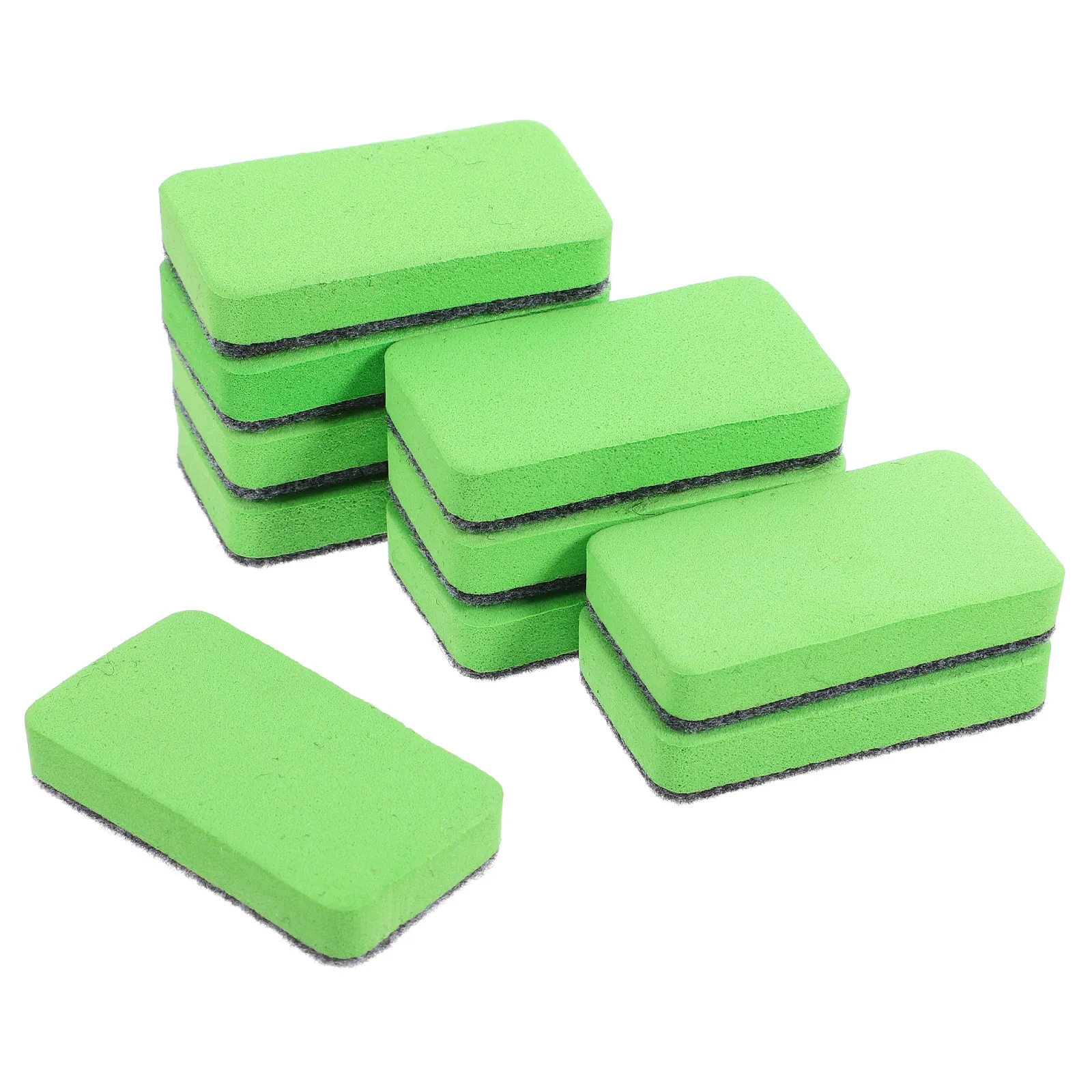 

10pcs Whiteboard Eraser Dry Erase Reusable Felt Portable Lightweight Smooth Multi-Functional Blackboard Erasers For