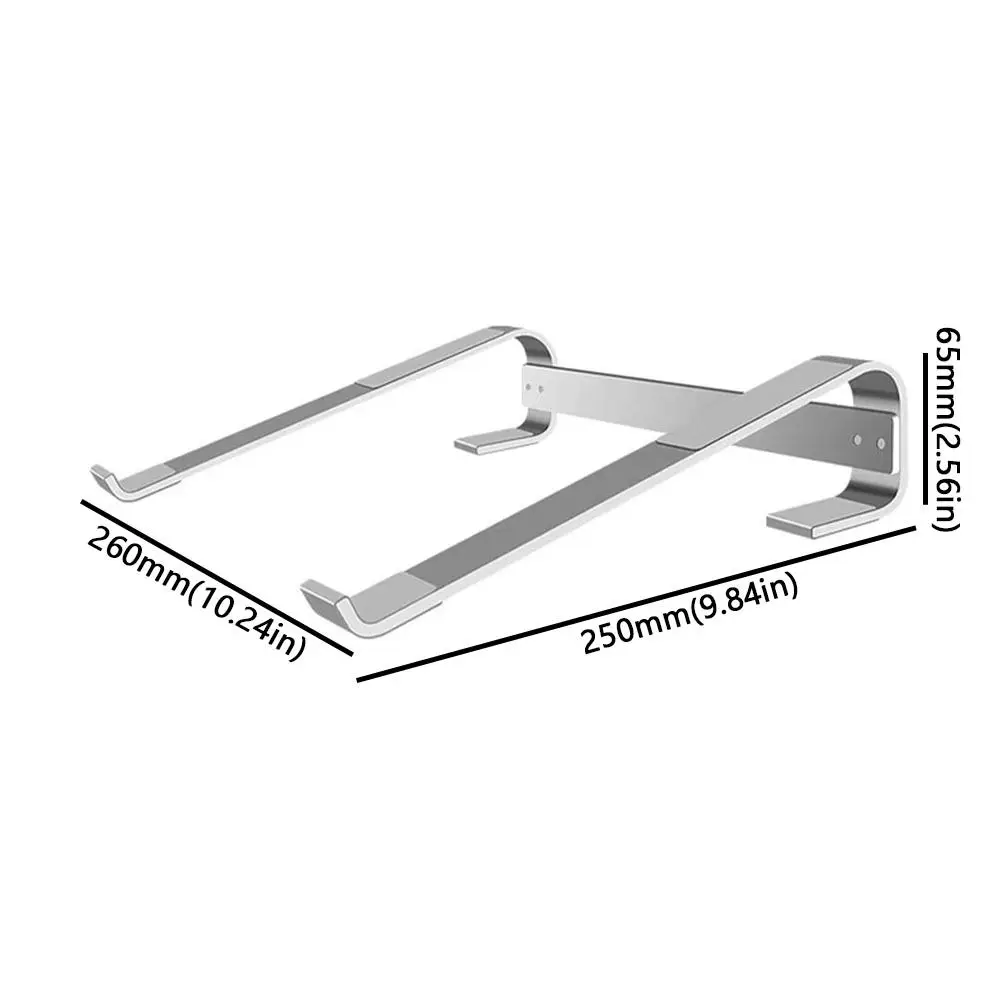 알루미늄 합금 노트북 스탠드 미끄럼 방지 실리콘 인체공학적 노트북 지지대 휴대용 접이식 노트북 홀더 사무실 환경용