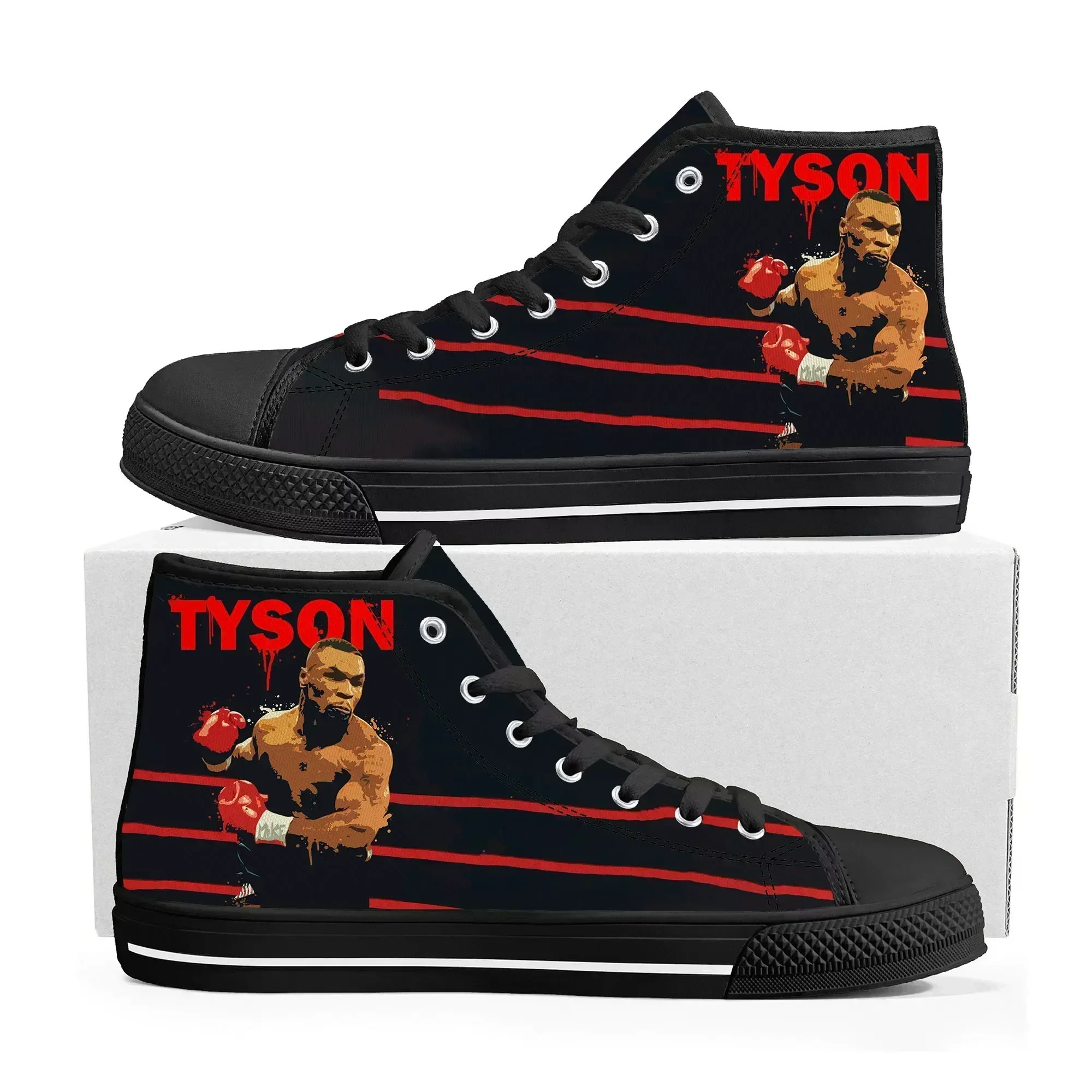 

Кроссовки I-Iron M-ike T-Tyson B-Boxing C-Champion с высоким верхом, мужские и женские, из канваса, повседневные, на заказ, с возможностью индивидуального дизайна