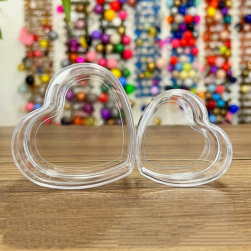 

Heart-shaped gift box, transparent heart-shaped box, gift box for giving, gift packaging, acrylic PS exquisite box with a lid, s